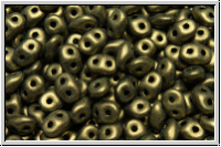 SD-23980-79080, SuperDuo Beads, beige, met., suede, 10g