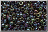 RR-11-0477, MIYUKI Rocailles, 11/0, brown, op., AB, 10g