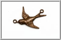 Anh�nger/Verbinder "Schwalbe", TRINITY BRASS, 19,5x16,5mm, antikmessingfb., Messing, 1 Stk.