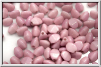 PB-03000-14494, Pinch Beads, 5x3mm, white, op., rose marbled, 65 Stk.
