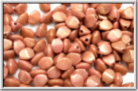 PB-03000-14497, Pinch Beads, 5x3mm, white, op., peach luster, 65 Stk.
