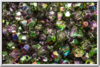B�hm. Glasschliffperle, feuerpol., 4mm, crystal, trans., magic orchid, 50 Stk.