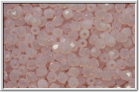 B�hm. Glasschliffperle, feuerpol., 3mm, pink, opal, 50 Stk.