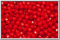 B�hm. Glasschliffperle, feuerpol., 3mm, red, op., 50 Stk.