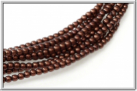 b�hm. Glasperle, rund, 2mm, bronze, met., 1 Strang
