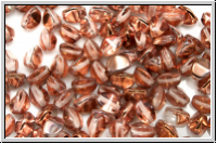PB-00030-27101, Pinch Beads, 5x3mm, crystal, trans., half capri gold, 65 Stk.
