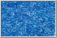 RR-15-2206, MIYUKI Rocailles, 15/0, crystal, trans., blue-ld., AB, 5g