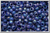 R-11-2015, Toho Rocailles, 11/0, blue, dk. ancient, op., matte, AB, 10g