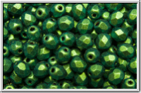 B�hm. Glasschliffperle, feuerpol., 4mm, olivine mauve, met. antique, 50 Stk.