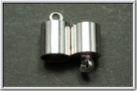 Endkappen "Tonne", 11x7mm, silberfb., Messing, 2 Stk.
