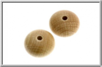 Holzperle, Donut, natur, 8x16mm, 5 Stk.