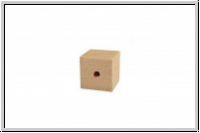 Holzperle, W�rfel, natur, 10x10mm, 5 Stk.