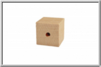 Holzperle, W�rfel, natur, Buche, 15,5x15,5mm, 5 Stk.