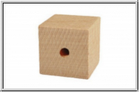 Holzperle, W�rfel, natur, Ahorn, 20x20mm, 1 Stk.
