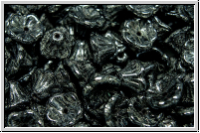 Bl�ten "Flower Cups", 5x7mm, hematite, met., 25 Stk.
