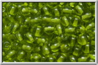 b�hm. Glasperle, rund, 4mm, olivine, trans., 50 Stk.
