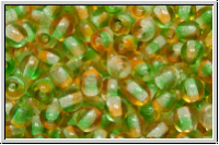 b�hm. Glasperle, rund, 4mm, topaz/green, trans., 50 Stk.