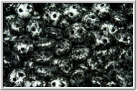 Linsen, 6x2,5mm, 2-Loch, black, op., silver, tweedy, 50 Stk.