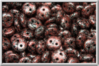Linsen, 6x2,5mm, 2-Loch, black, op., red, tweedy, 50 Stk.