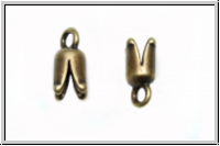Endkappe "Narrenkappe", 12x7mm, antikmessingfb., Metall, 2 Stk.
