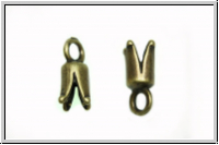 Endkappe "Narrenkappe", 11x6mm, antikmessingfb., Metall, 2 Stk.