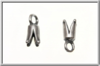 Endkappe "Narrenkappe", 11x6mm, antiksilberfb., Metall, 2 Stk.