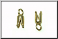 Endkappe "Narrenkappe", 11x4mm, goldfb., Messing, 2 Stk.