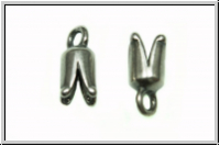 Endkappe "Narrenkappe", 12x7,5mm, antiksilberfb., Metall, 2 Stk.