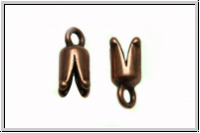 Endkappe "Narrenkappe", 12x7mm, antikkupferfb., Metall, 2 Stk.