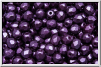 B�hm. Glasschliffperle, feuerpol., 4mm, white, alabaster, bordeaux pastel, 50 Stk.
