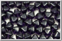 b�hm. Glasperle, Bicone, 6mm, tanzanite, dk., trans., 30 Stk.