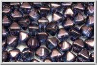 b�hm. Glasperle, Bicone, 6mm, crystal, trans., vega luster, 30 Stk.