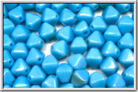 b�hm. Glasperle, Bicone, 6mm, aqua, op., 30 Stk.