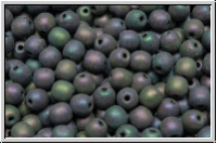 b�hm. Glasperle, rund, 4mm, purple, met., iris., matte, 50 Stk.