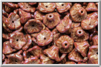 Bl�ten "Flower Cups", 5x7mm, terracotta, op., white iris., 25 Stk.