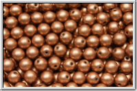 b�hm. Glasperle, rund, 4mm, copper, met., satin, 50 Stk.