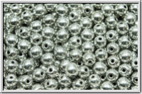 b�hm. Glasperle, rund, 4mm, black, op., full silver, 50 Stk.