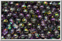 b�hm. Glasperle, rund, 4mm, crystal, trans., magic lilac, 50 Stk.