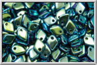 Dragon Scale Beads, 1,5x5mm, black, op., AB, 100 Stk. (3g)