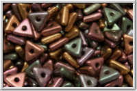 Tri-Beads, 4mm, purple gold, met., satin, iris., 100 Stk.