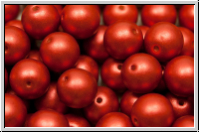 b�hm. Glasperle, rund, 8mm, lava red, met., satin, 10 Stk.