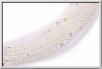 b�hm. Glasperle, rund, 2mm, crystal, trans., AB, 1 Strang
