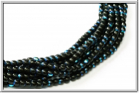 b�hm. Glasperle, rund, 2mm, black, op., AB, 1 Strang