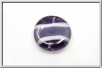 ital. Lampenperle, Scheibe, 16mm, amethyst, trans., white ombriert, 1 Stk.