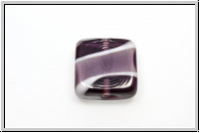 ital. Lampenperle, Quadrat, 13mm, amethyst, trans., white ombriert, 1 Stk.
