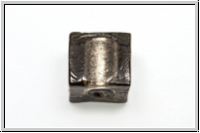 b�hm. Lampenperle, W�rfel, smoky quartz, trans., 1 Stk.