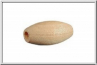 Holzperle, Olive, natur, ca. 8x16mm, 10 Stk.