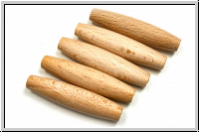 Holzperle, Olive, natur, ca. 10x40mm, 5 Stk.