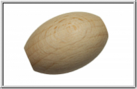 Holzperle, Olive, natur, ca. 23x32mm, 1 Stk.