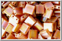 TL-0134fr, MIYUKI Tila Beads, topaz, dk., trans., matte, AB, 60 Stk.